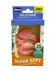 CHICCO MassaggiaGengive Dentaruolo Silicone Girl 2m+ Camaleonte